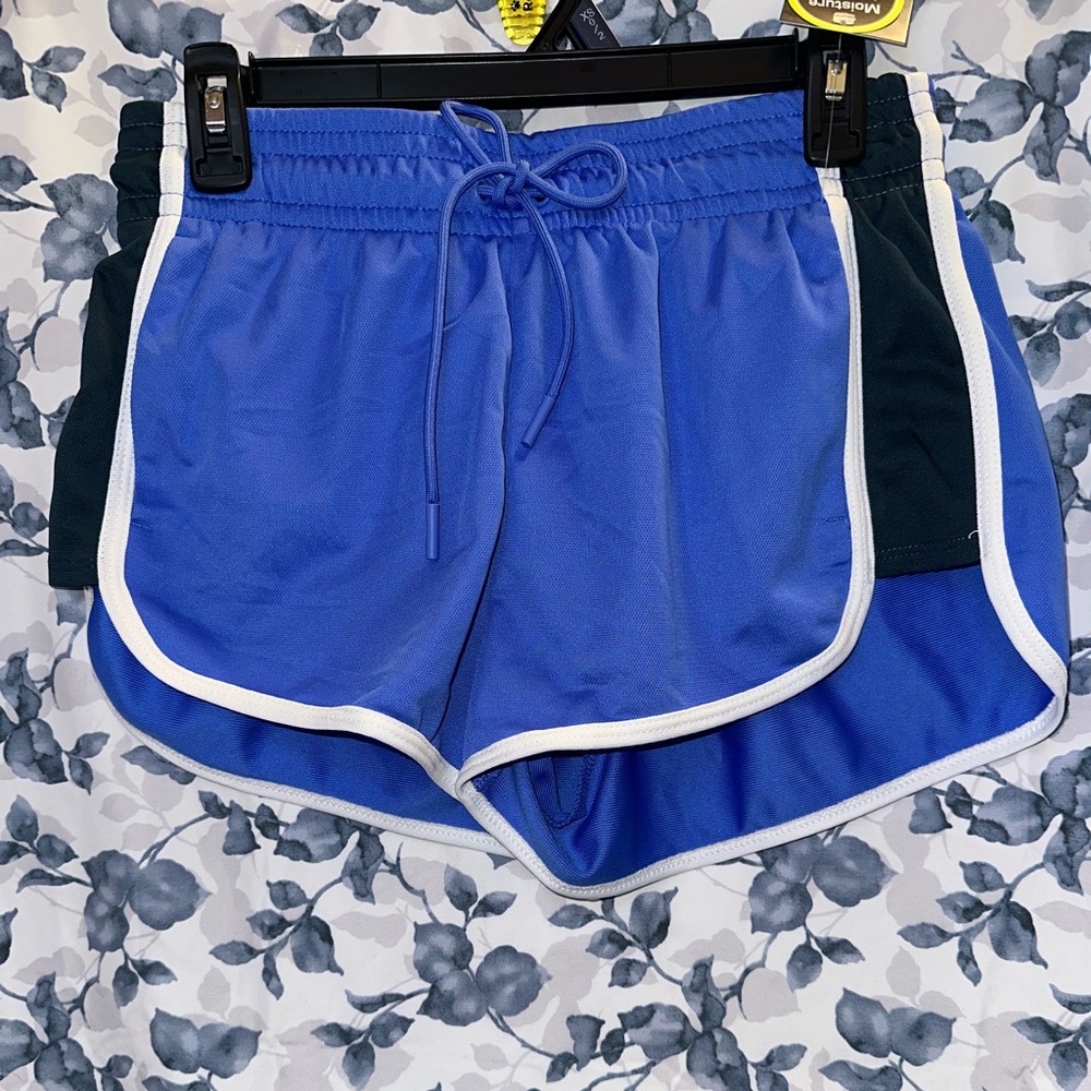 Athletic Works Blue and Navy Women's Athletic Shorts